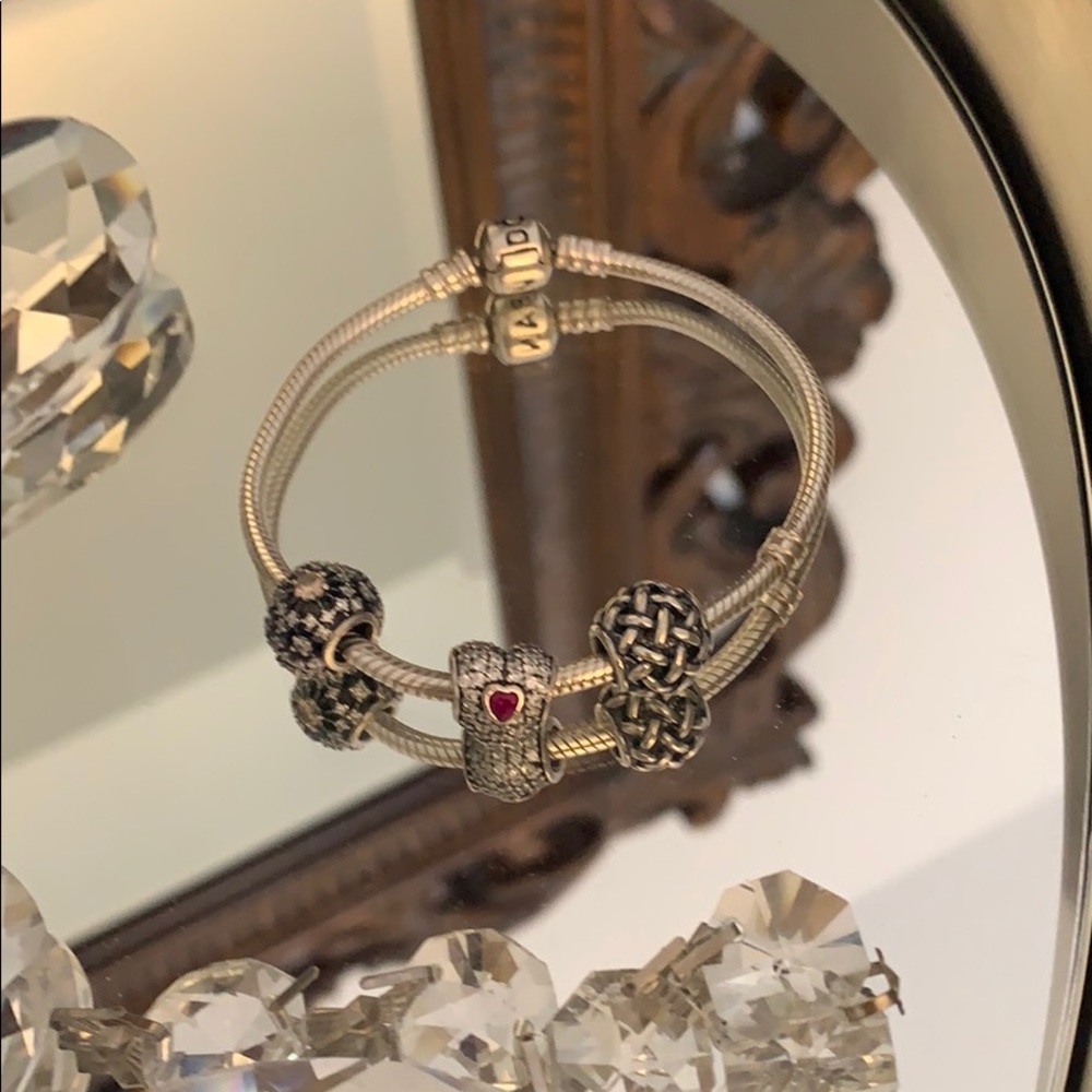 Pandora bracelet with three Beads